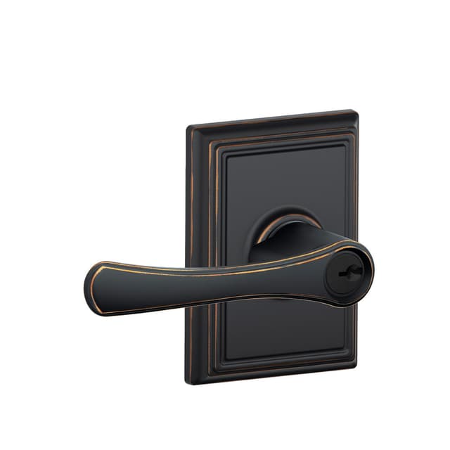 F51A Avila Keyed Entry Lever Lock With Addison Trim