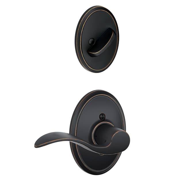 F59 Accent Inside Trim Handleset/Entrance Lever Lock with Wakefield Trim