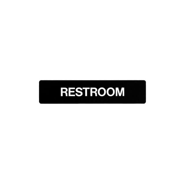 1-3/4 x 8 Restroom Sign With Braille