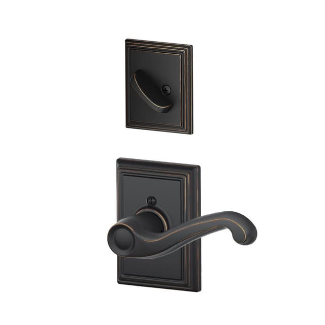 F59 Flair Inside Trim Handleset/Entrance Lever Lock with Addison Trim