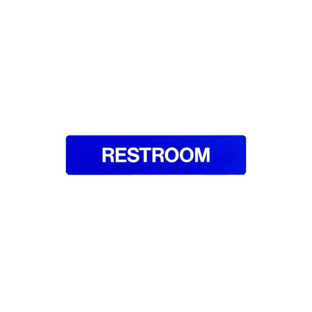 1-3/4 x 8 Restroom Sign With Braille