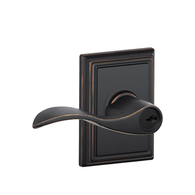 F51A Accent Keyed Entry Lever Lock With Addison Trim