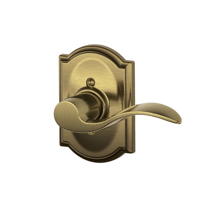 F170 Accent Lever Single Dummy Trim With Camelot Trim