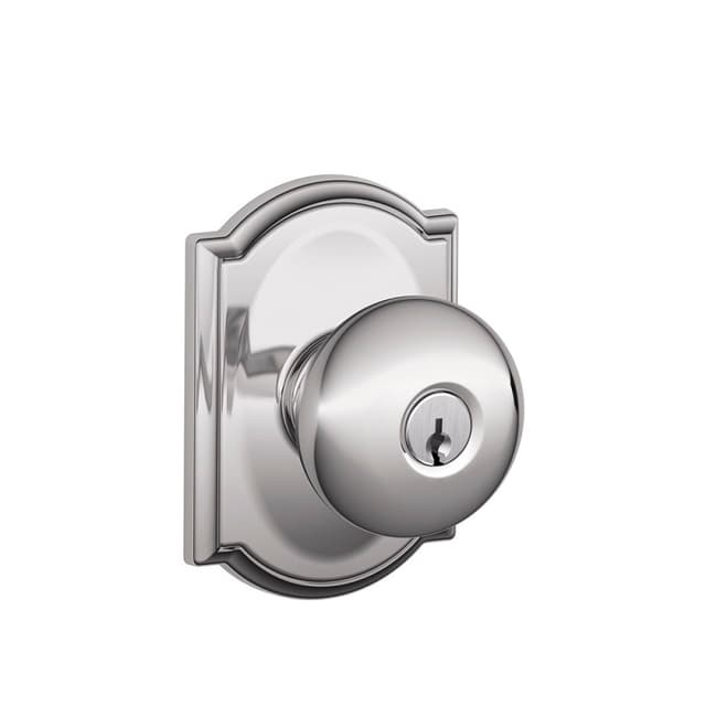 F51A Plymouth Keyed Entry Knob Lock With Camelot Trim