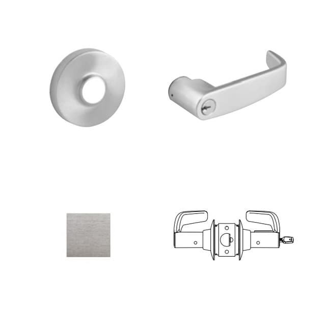 11 Line G37 Classroom Lever Lockset w/LFIC Disposable Core