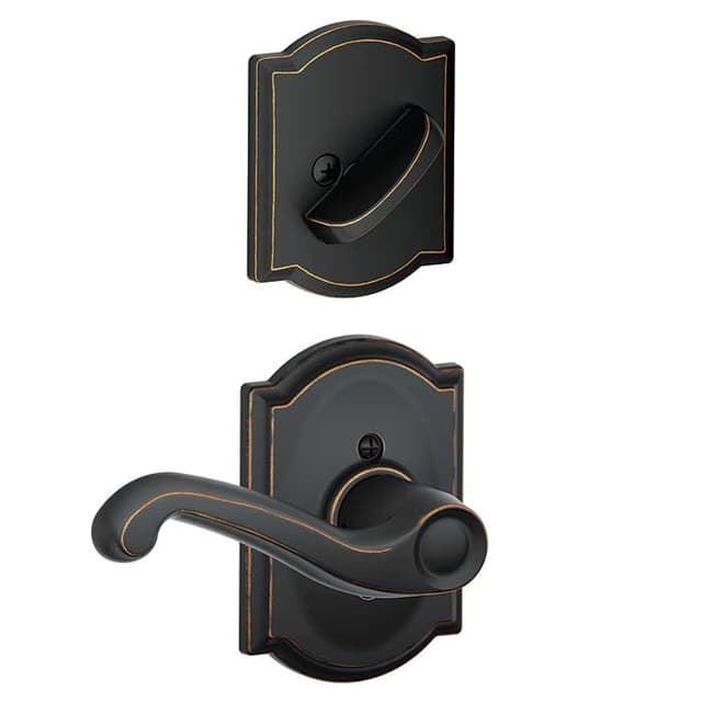 F59 Flair Inside Trim Handleset/Entrance Lever Lock with Camelot Trim