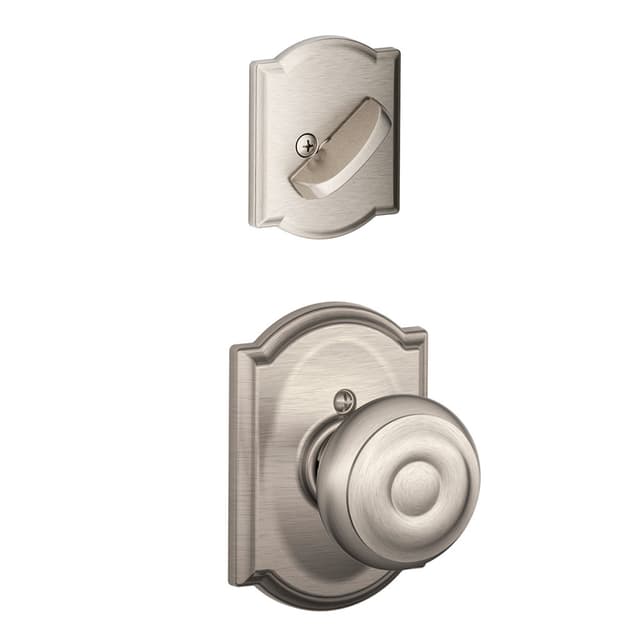 F59 Georgian Inside Trim Handleset/Entrance Knob Lock with Camelot Trim