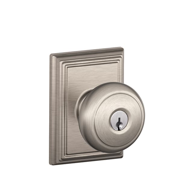 F51A Andover Keyed Entry Knob Lock With Addison Trim