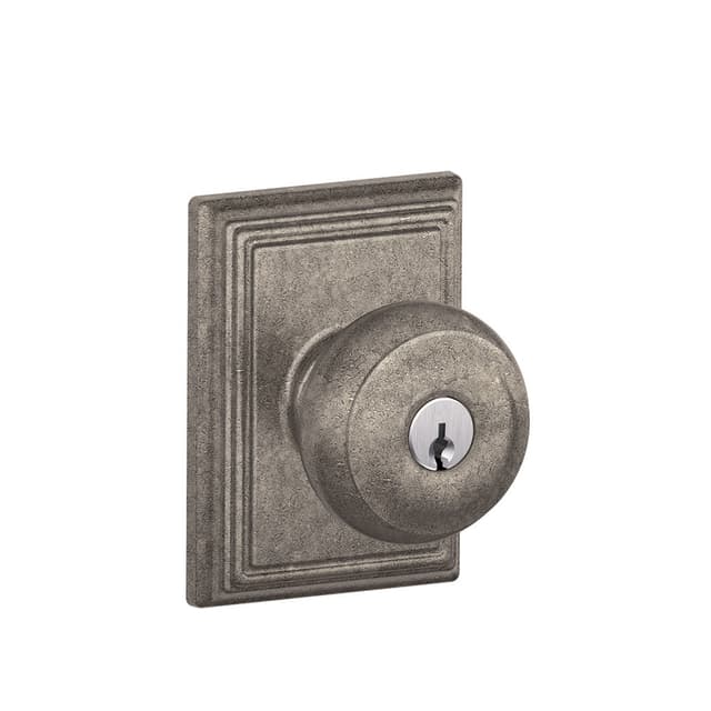 F51A Georgian Keyed Entry Knob Lock With Addison Trim