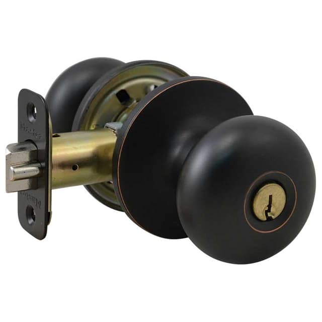 Biscuit Knob Entry Lockset