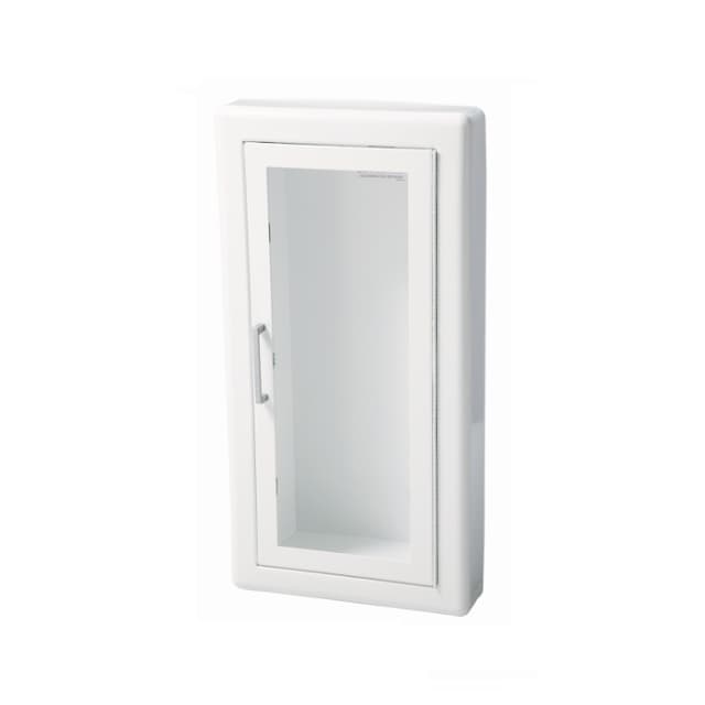 Ambassador Steel Semi-Recessed Non Fire-Rated Extinguisher Cabinet - Full Glass with Pull