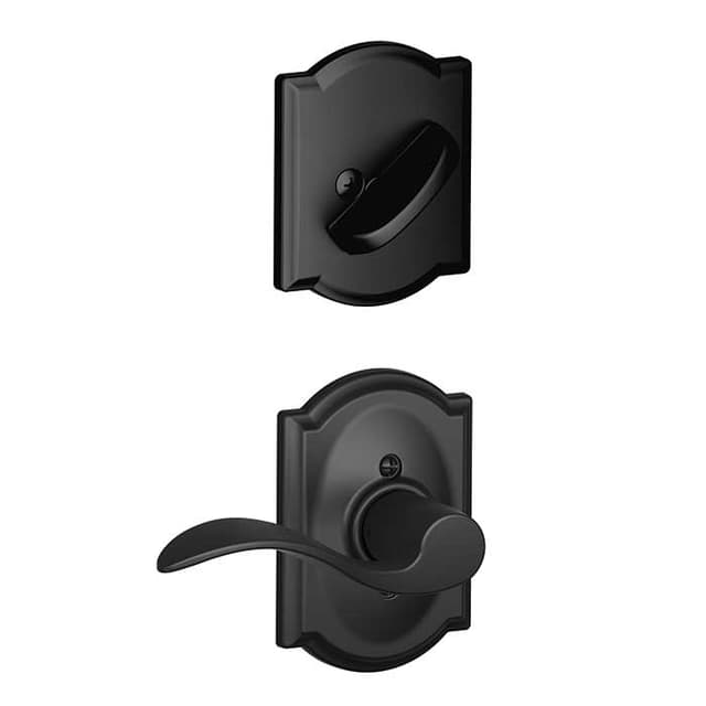 F59 Accent Inside Trim Handleset/Entrance Lever Lock with Camelot Trim