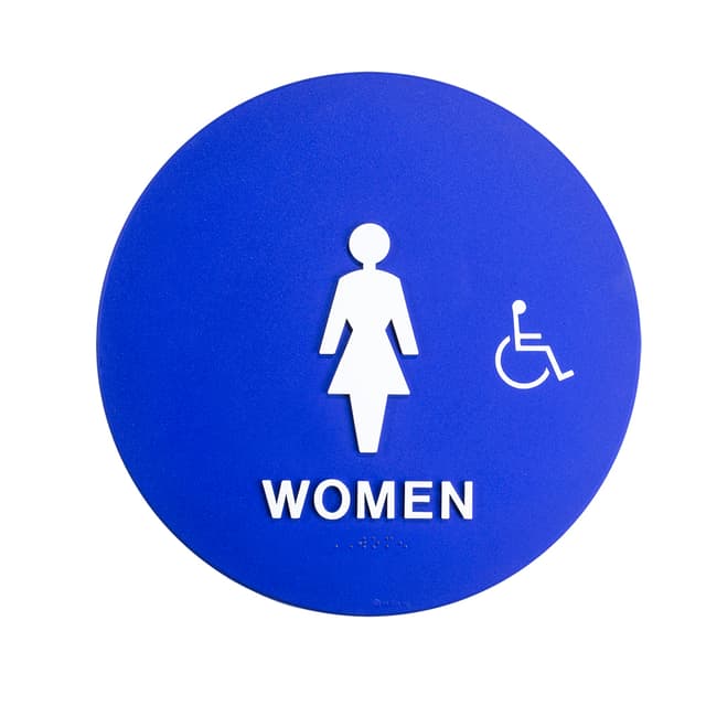 12 x 12 Women Door Sign With Handicapped Symbol