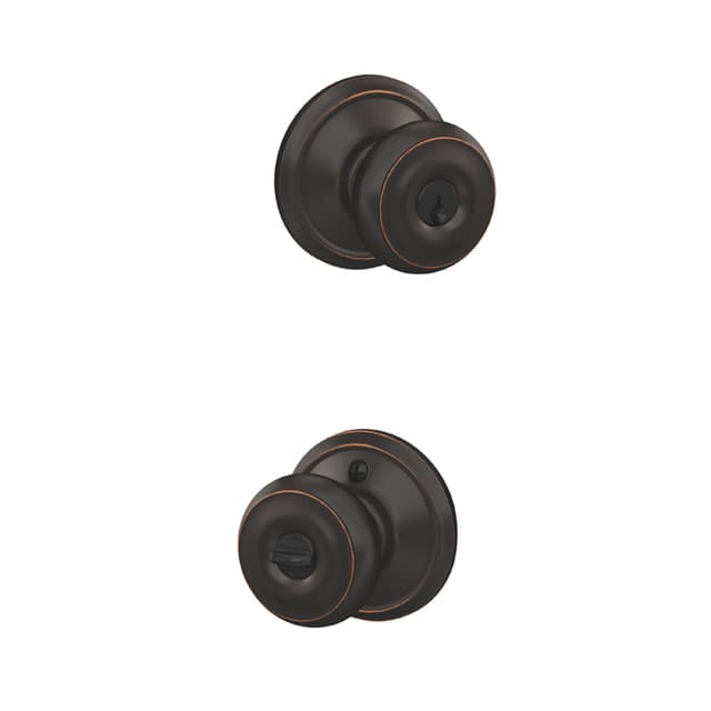 F51A Georgian Keyed Entry Knob Lock in Vis Pack