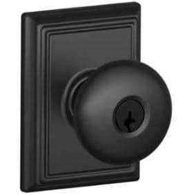 F51A Plymouth Keyed Entry Knob Lock With Addison Trim