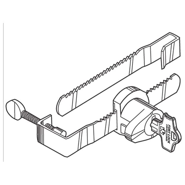 Showcase Lock - Wood/Glass