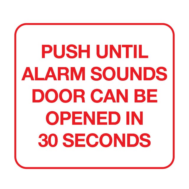 Electromagnetic Lock Building Code Sign