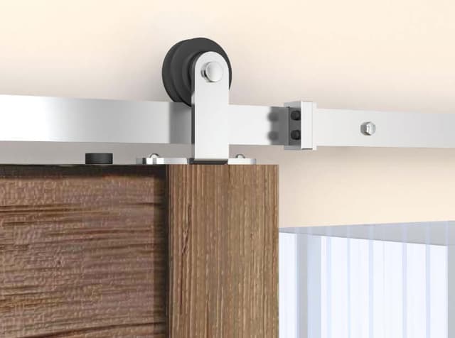 6'6" Barn Door-Flat Track Kit With Top Mount Hangers