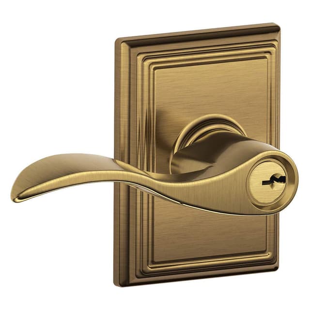 F51A Accent Keyed Entry Lever Lock With Addison Trim