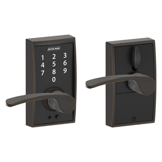 FE695 Keyless Touchscreen Lever with Century Trim and Merano Lever