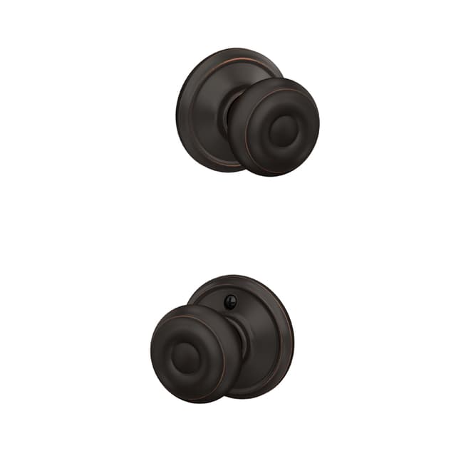 F10 Georgian Passage Knob Lock in Vis Pack