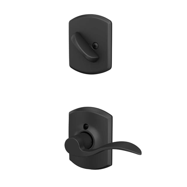 F59 Accent Inside Trim Handleset/Entrance Lever Lock with Greenwich Trim