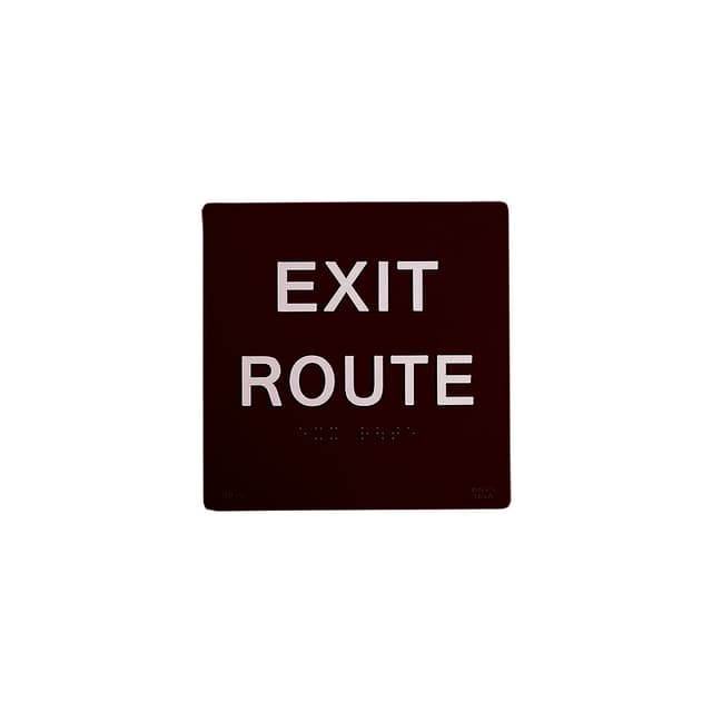 6 x 6 Exit Route 1/8" Acrylic With Braille