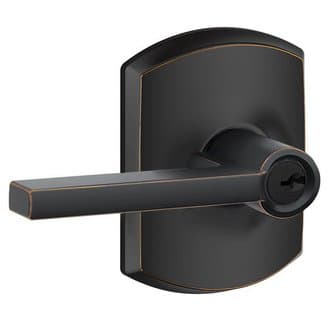 F51A Latitude Keyed Entry Lever Lock With Greenwich Trim
