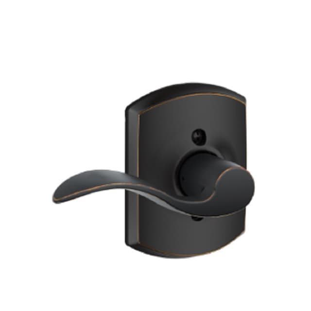 F170 Accent Lever Single Dummy Trim With Greenwich Trim