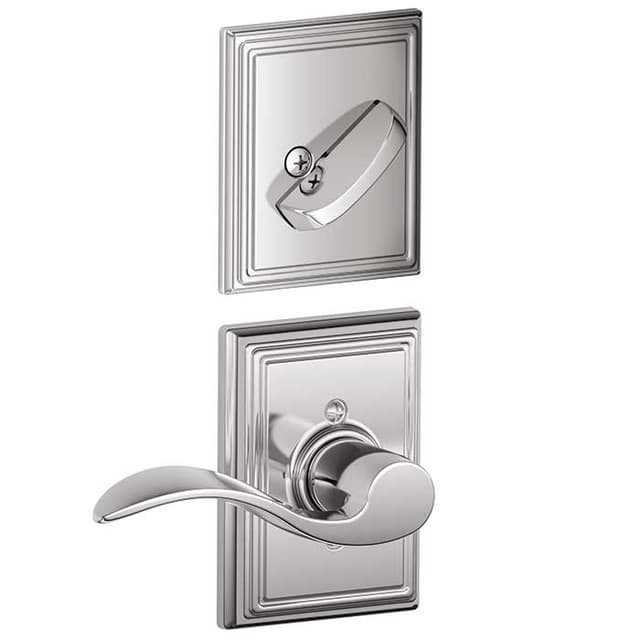 F59 Accent Inside Trim Handleset/Entrance Lever Lock with Addison Trim