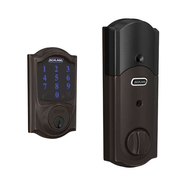 BE469ZP Camelot Schlage Connect Deadbolt with Alarm