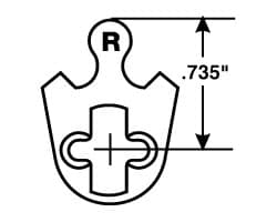 Mortise Cylinder cam for Corbin Russwin interchangeable core shells