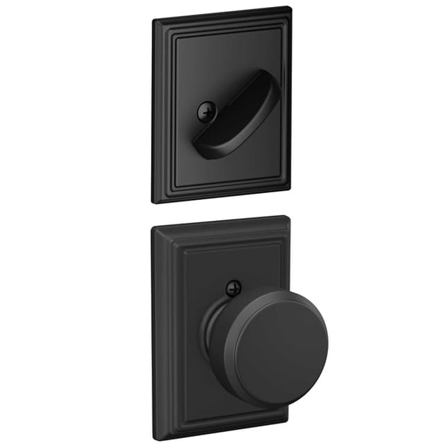 F59 Bowery Inside Trim Handleset/Entrance Knob Lock with Addison Trim