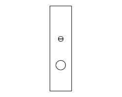 8200 Series Mortise KW1/LW1 Outside Escutcheon, Grip & Emergency