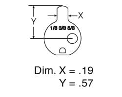 Mortise Cylinder Adams Rite MS Cam