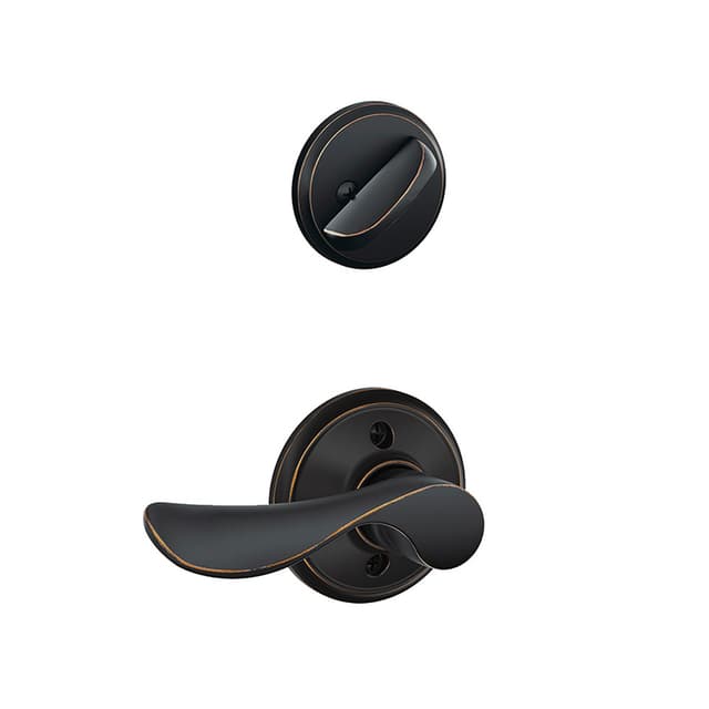 F59 Champagne Inside Trim Handleset/Entrance Lever Lock