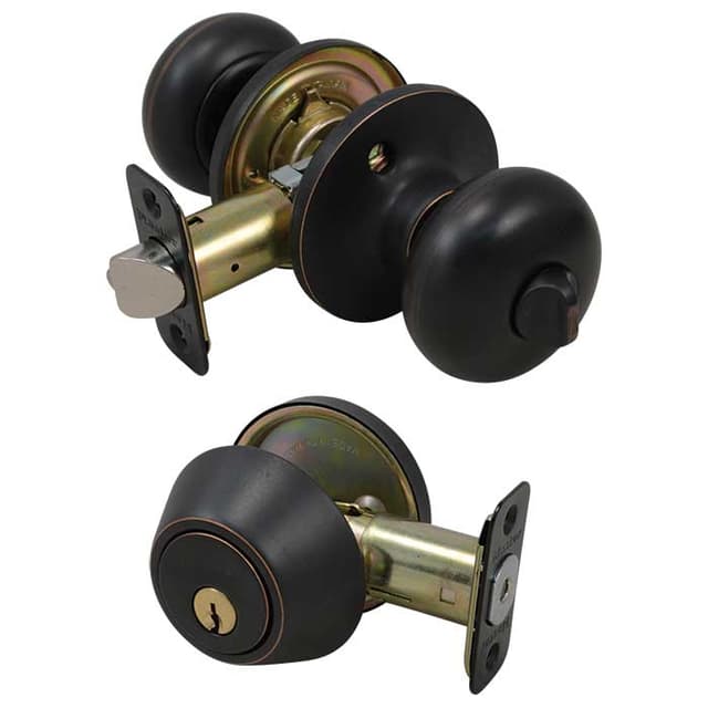 Biscuit Knob Entry & Deadbolt Combo