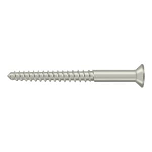 #12 x 2-1/2" Hinge Wood Screw, Solid Brass