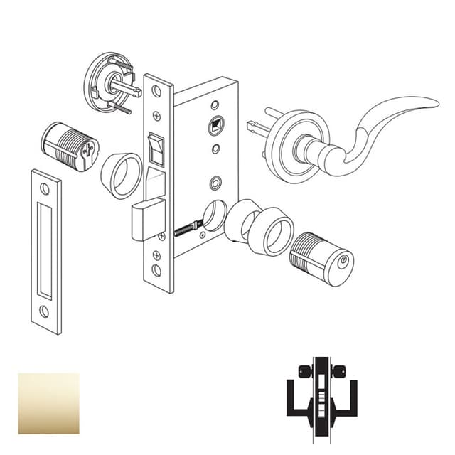 Uni-Lock Mort Double Cylinder Lever X Rose
