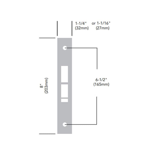 8200 Series Mortise Outside Front