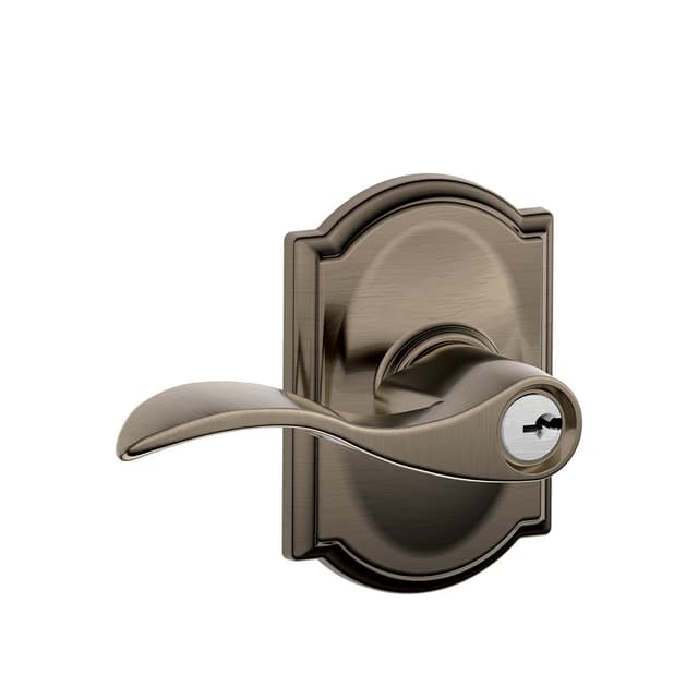 F51A Accent Keyed Entry Lever Lock With Camelot Trim
