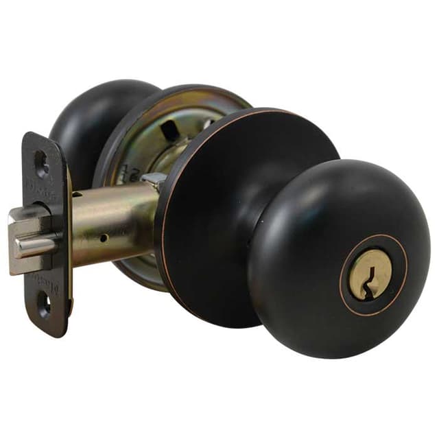 Biscuit Knob Entry Lockset