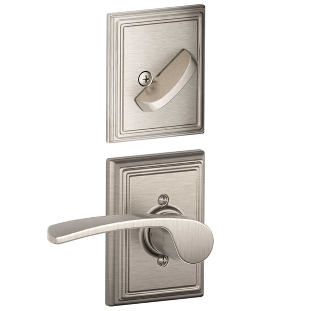 F59 Merano Inside Trim Handleset/Entrance Lever Lock with Addison Trim