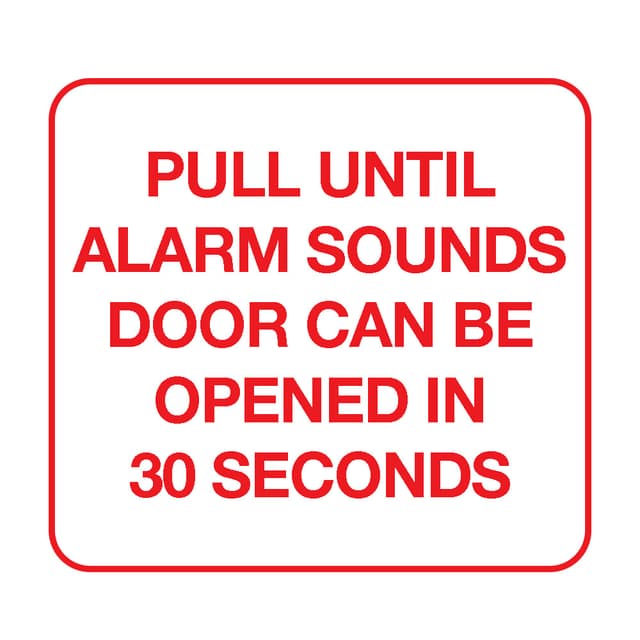 Electromagnetic Lock Building Code Sign