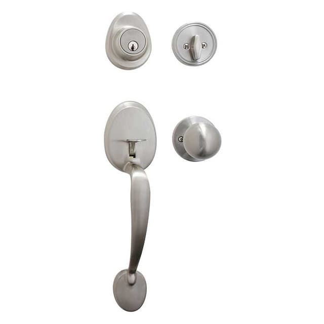 Single Cylinder Deadbolt Handleset With Interior Ball Knob