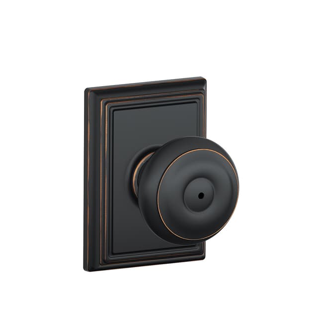 F40 Georgian Privacy Knob Lock With Addison Trim