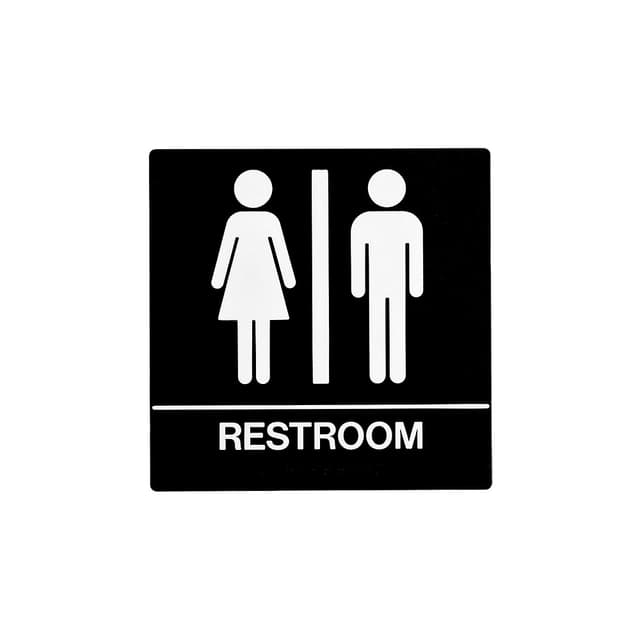 8 x 8 Unisex Door Sign With Braille