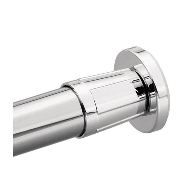 Donner Straight Shower Curtain Rod, Aluminum