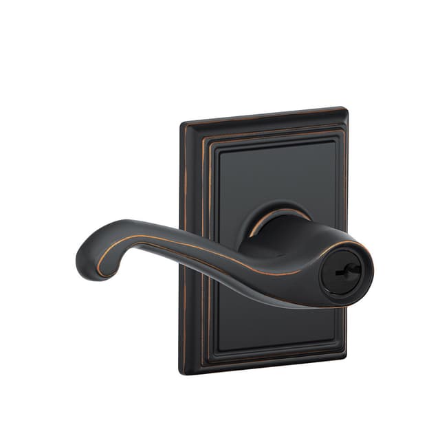 F51A Flair Keyed Entry Lever Lock With Addison Trim