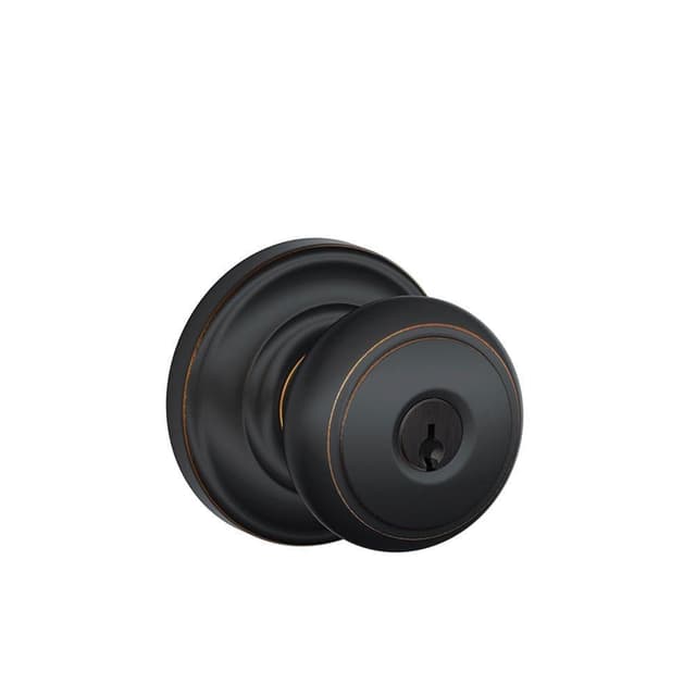 F51A Andover Keyed Entry Knob Lock With Andover Trim